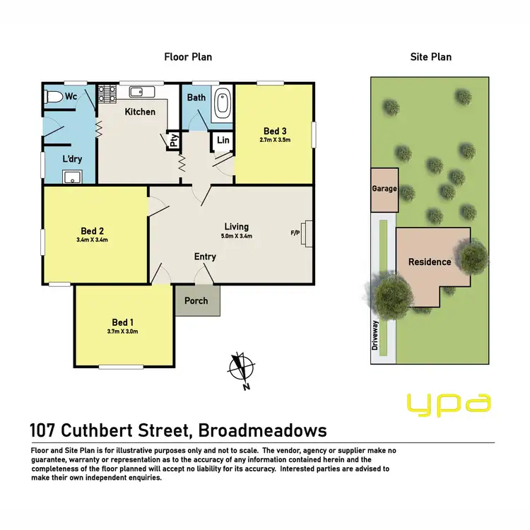 Floorplan of Homely house listing, 107 Cuthbert Street, Broadmeadows VIC 3047