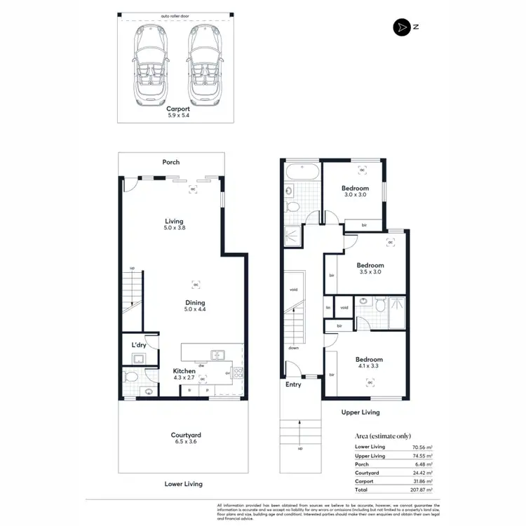 Floorplan of Homely townhouse listing, 31 Abercrombie Avenue, Woodforde SA 5072