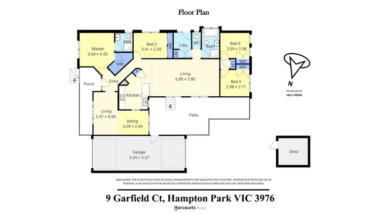 Floorplan of Homely house listing, 9 Garfield Court, Hampton Park VIC 3976