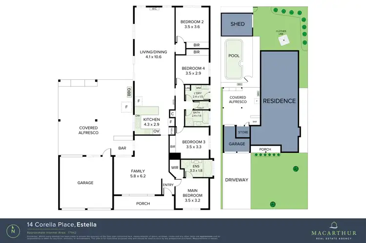 Floorplan of Homely house listing, 14 Corella Place, Estella NSW 2650