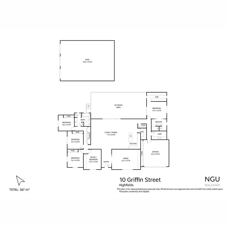 Floorplan of Homely house listing, 10 Griffin Street, Highfields QLD 4352