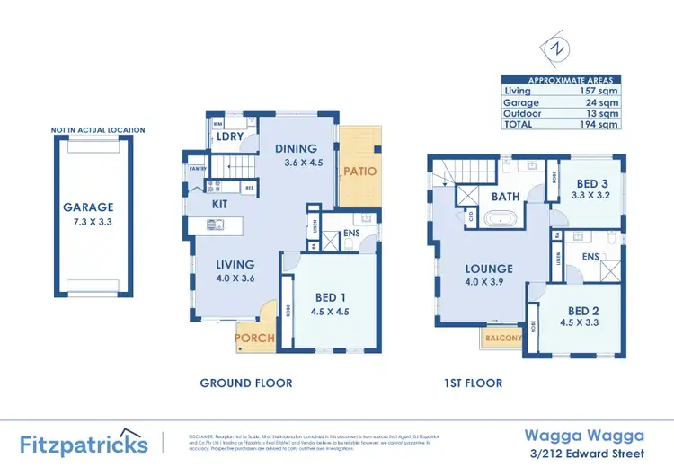 Floorplan of Homely townhouse listing, 3/212 Edward Street, Wagga Wagga NSW 2650
