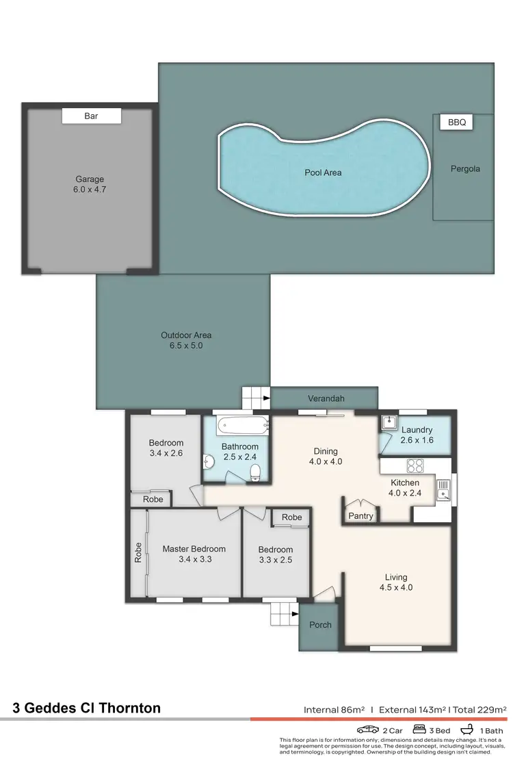 Floorplan of Homely house listing, 3 Geddes Close, Thornton NSW 2322