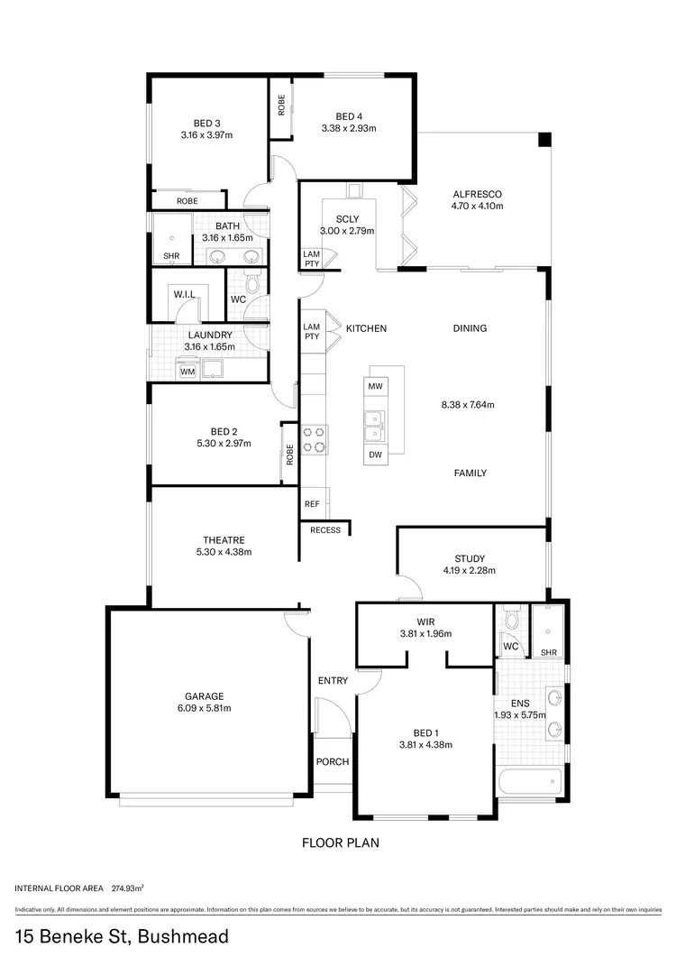 Floorplan of Homely house listing, 15 Beneke Street, Bushmead WA 6055