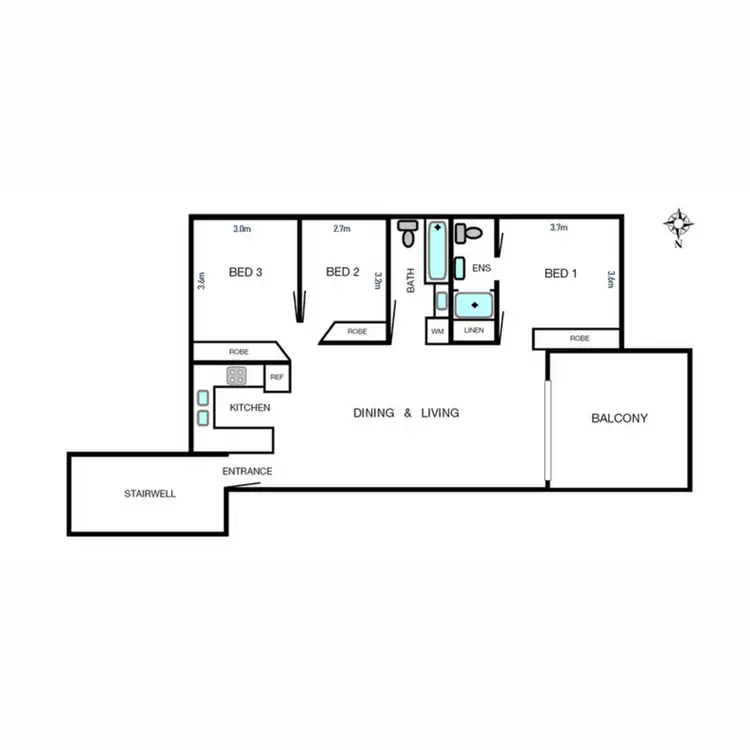 Floorplan of Homely apartment listing, 4/8 Kingsmill Street, Chermside QLD 4032