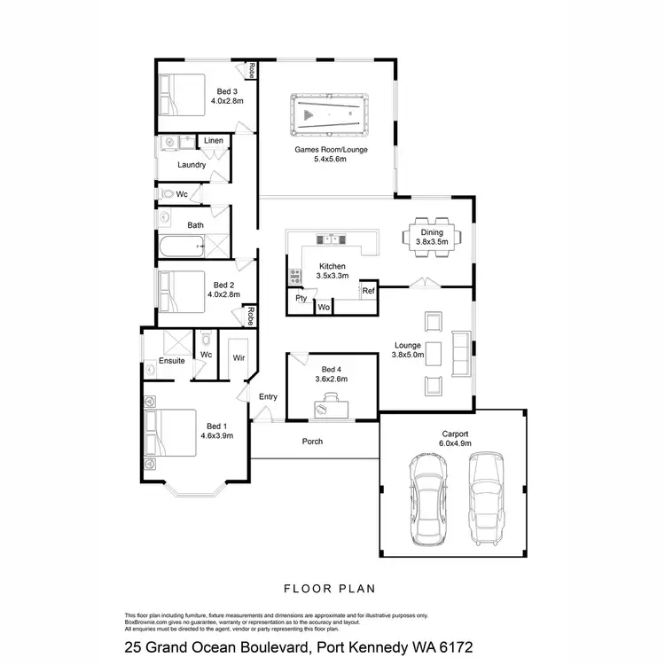Floorplan of Homely house listing, 25 Grand Ocean Boulevard, Port Kennedy WA 6172