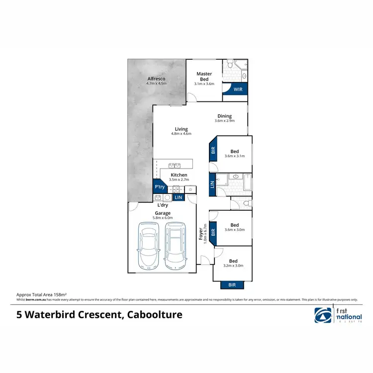 Floorplan of Homely house listing, 5 Waterbird Crescent, Caboolture QLD 4510