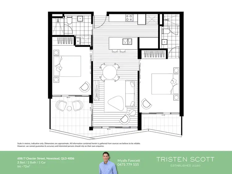 Floorplan of Homely apartment listing, 608/7 Chester Street, Newstead QLD 4006