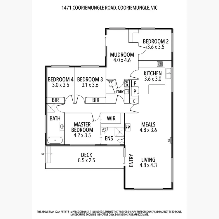 Floorplan of Homely rural property listing, 1471 Cooriemungle Road, Cooriemungle VIC 3268