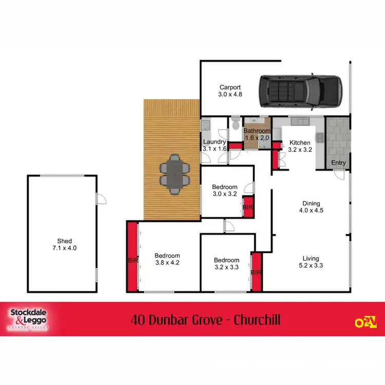 Floorplan of Homely house listing, 40 Dunbar Grove, Churchill VIC 3842