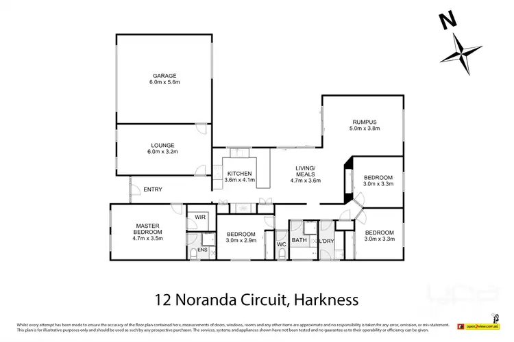 Floorplan of Homely house listing, 12 Noranda Circuit, Harkness VIC 3337