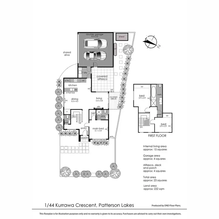 Floorplan of Homely house listing, 1/44 Kurrawa Crescent, Patterson Lakes VIC 3197