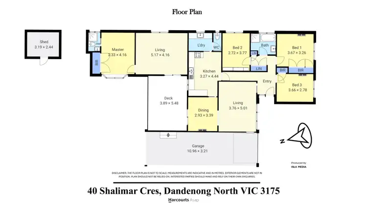 Floorplan of Homely house listing, 40 Shalimar Crescent, Dandenong North VIC 3175