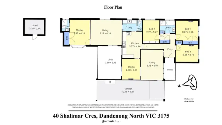 Floorplan of Homely house listing, 40 Shalimar Crescent, Dandenong North VIC 3175