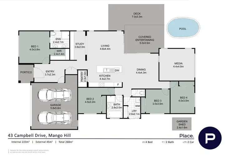 Floorplan of Homely house listing, 43 Campbell Drive, Mango Hill QLD 4509