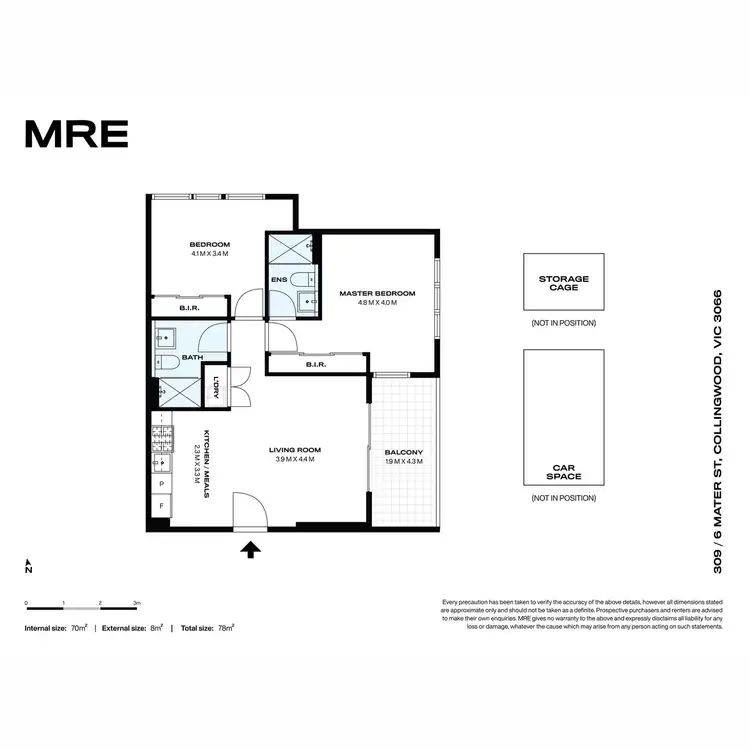 Floorplan of Homely apartment listing, 309/6 Mater Street, Collingwood VIC 3066