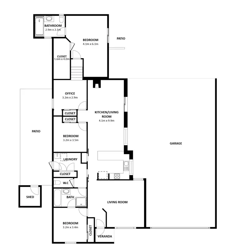 Floorplan of Homely house listing, 25 Marshall Street, Wodonga VIC 3690