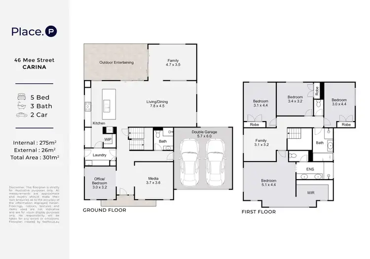 Floorplan of Homely house listing, 46 Mee Street, Carina QLD 4152