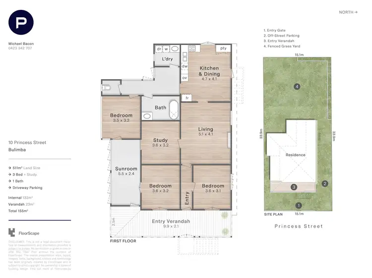 Floorplan of Homely house listing, 10 Princess Street, Bulimba QLD 4171