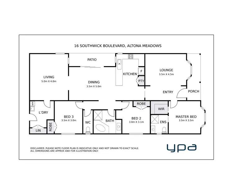 Floorplan of Homely house listing, 16 Southwick Boulevard, Altona Meadows VIC 3028