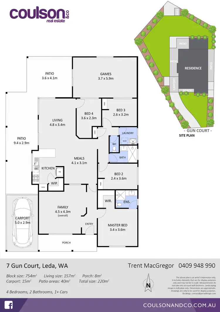 Floorplan of Homely house listing, 7 Gun Court, Leda WA 6170