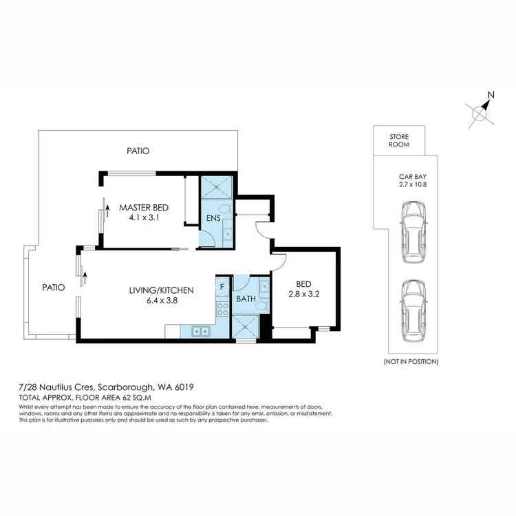 Floorplan of Homely apartment listing, 7/28 Nautilus Crescent, Scarborough WA 6019