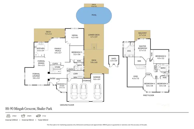 Floorplan of Homely house listing, 88-90 Mingah Crescent, Shailer Park QLD 4128