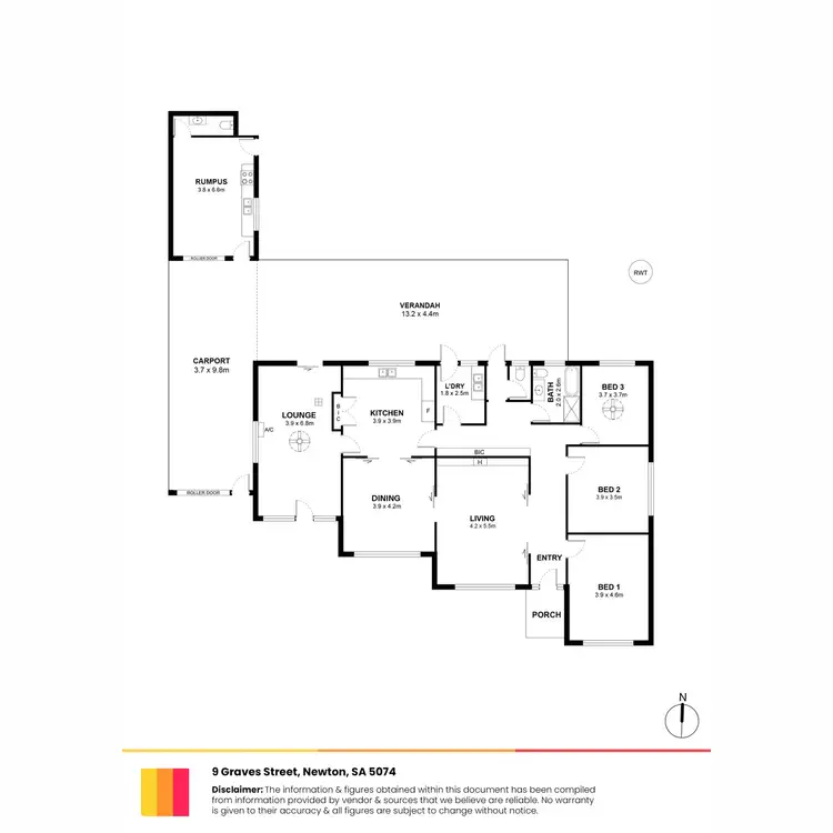 Floorplan of Homely house listing, 9 Graves Street, Newton SA 5074