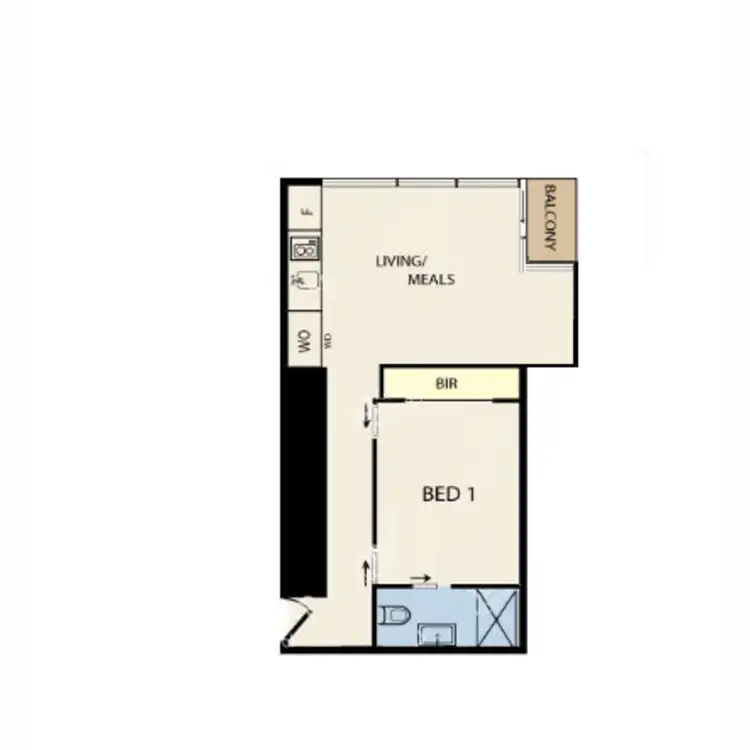 Floorplan of Homely apartment listing, 1408/135 City Road, Southbank VIC 3006