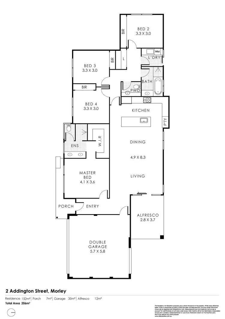 Floorplan of Homely house listing, 2B Addington Street, Morley WA 6062