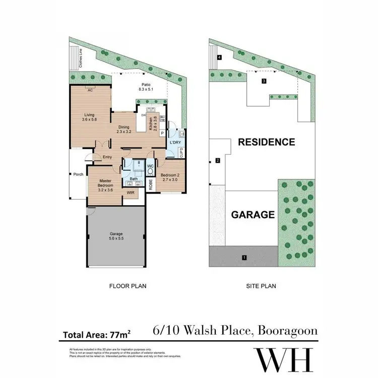 Floorplan of Homely villa listing, 6/10 Walsh Place, Booragoon WA 6154