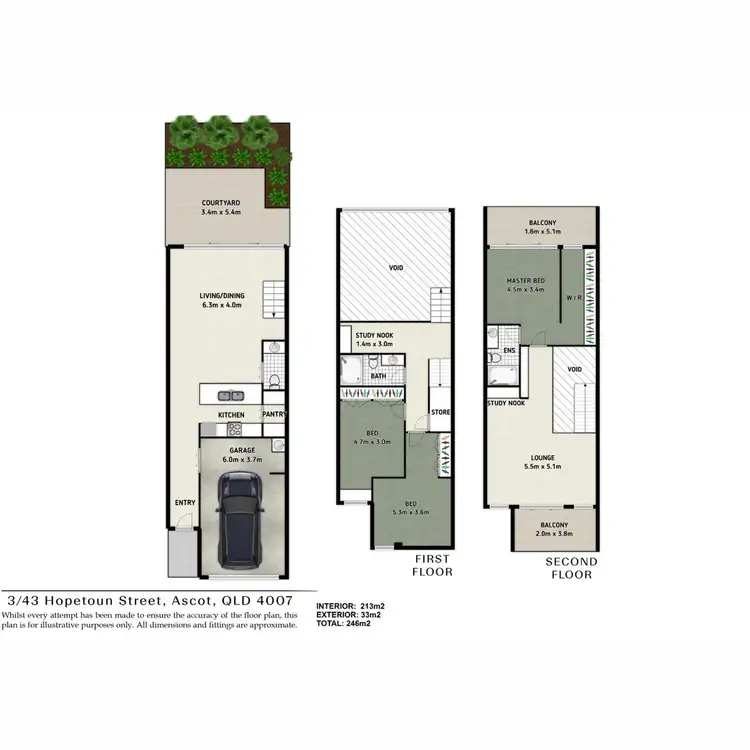 Floorplan of Homely townhouse listing, 43 Hopetoun Street, Ascot QLD 4007