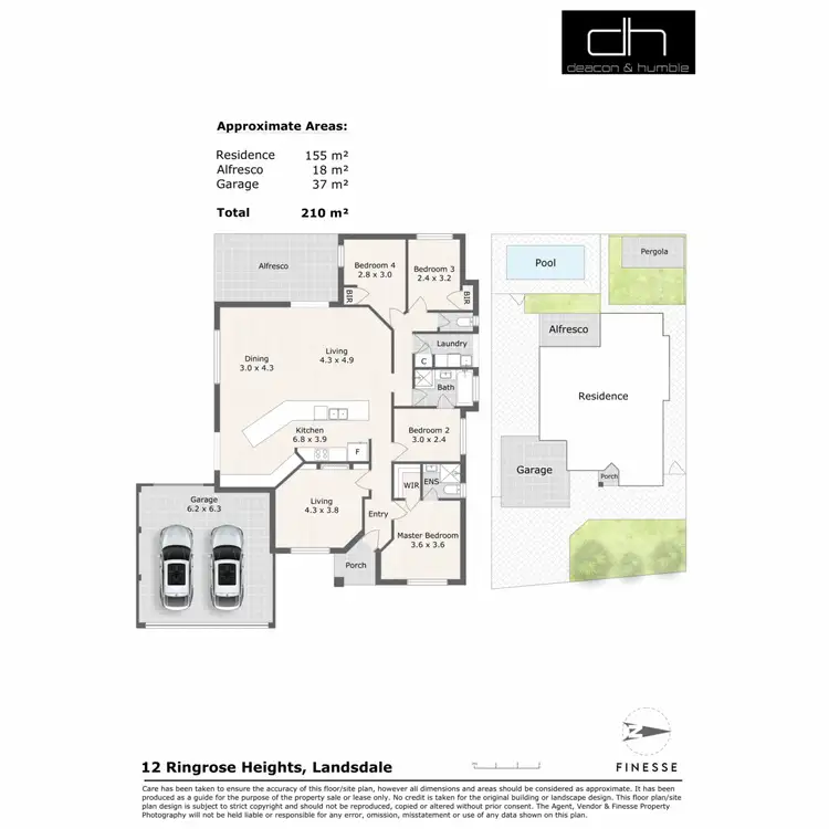 Floorplan of Homely house listing, 12 Ringrose Heights, Landsdale WA 6065