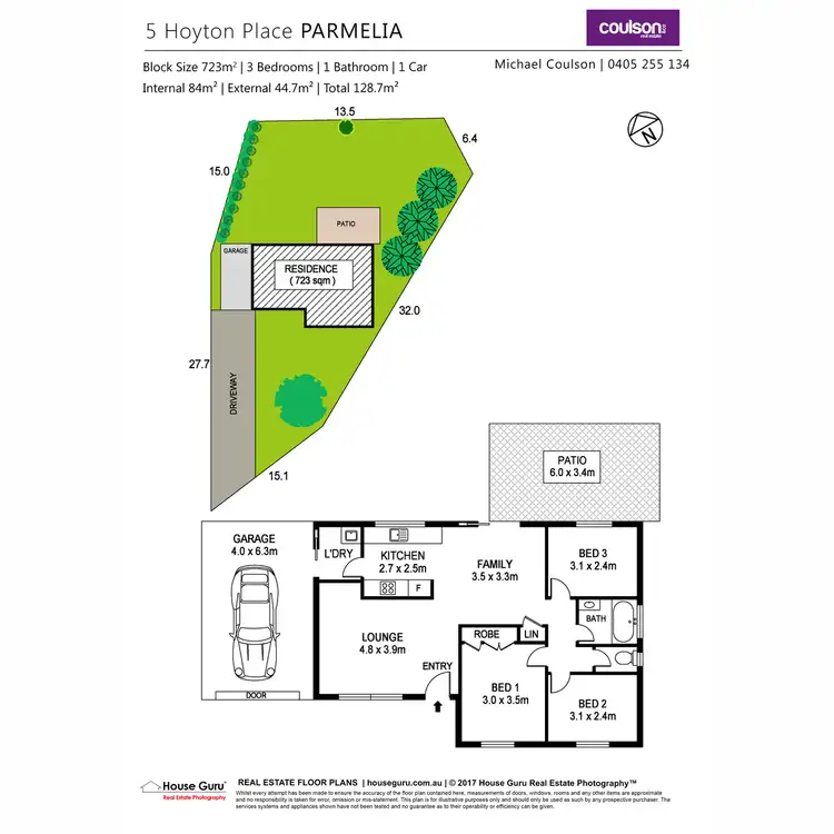 Floorplan of Homely house listing, 5 Hoyton Place, Parmelia WA 6167