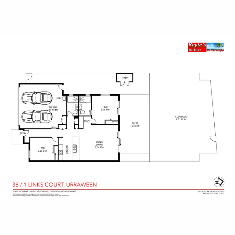 Floorplan of Homely villa listing, 38/1 Links Court, Urraween QLD 4655