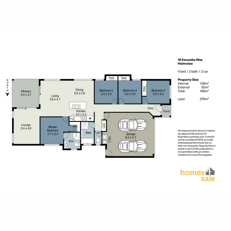 Floorplan of Homely house listing, 10 Karumba Way, Holmview QLD 4207
