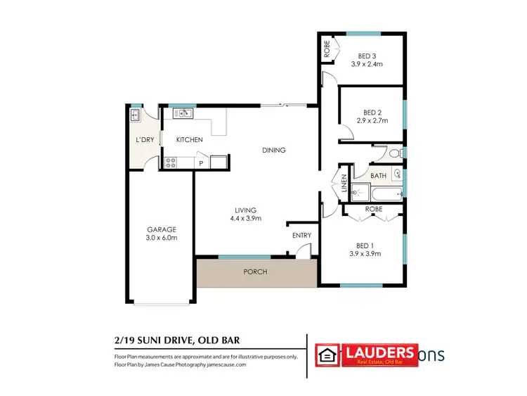 Floorplan of Homely semi-detached listing, 2/19 Suni Drive, Old Bar NSW 2430