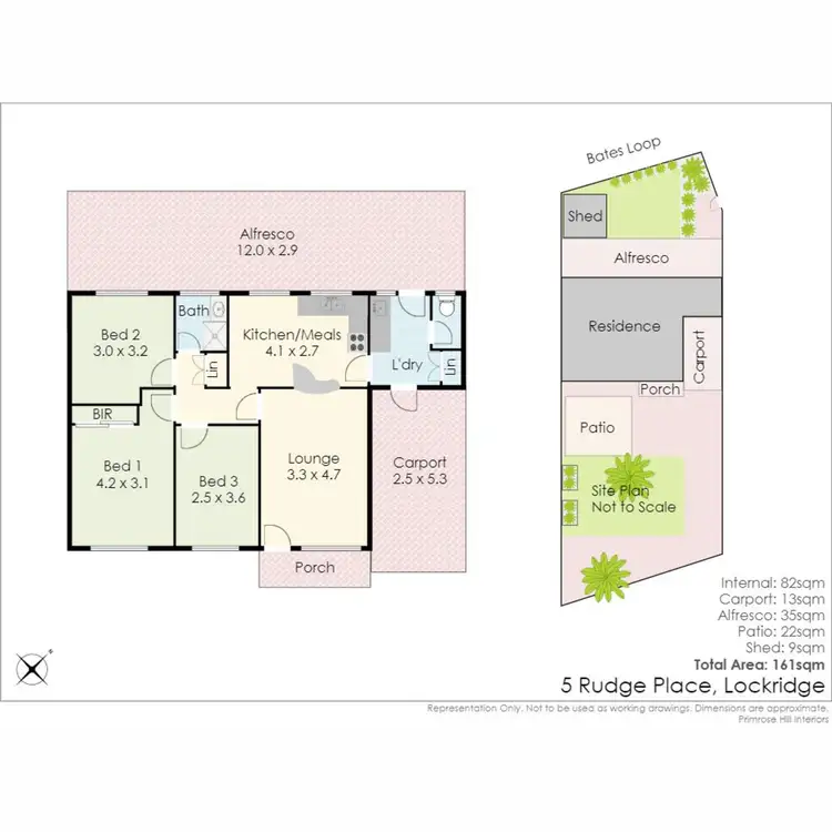 Floorplan of Homely house listing, 5 Rudge Place, Lockridge WA 6054