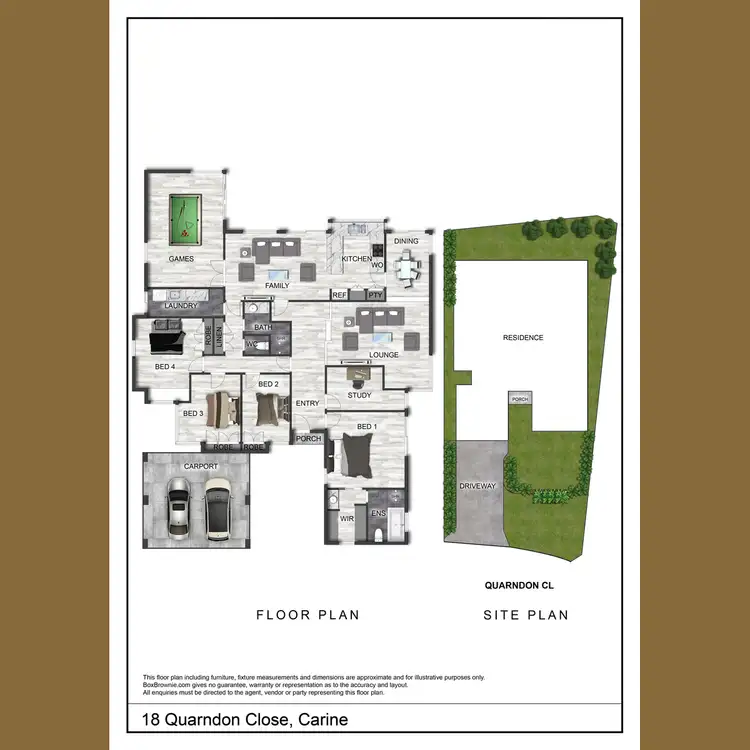 Floorplan of Homely house listing, 18 Quarndon Close, Carine WA 6020