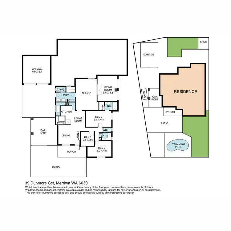 Floorplan of Homely house listing, 39 Dunmore Circuit, Merriwa WA 6030