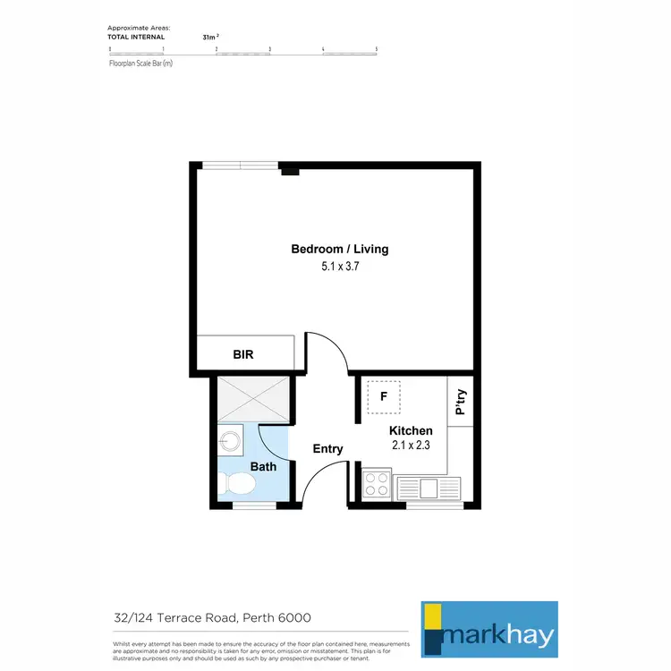 Floorplan of Homely apartment listing, 32/124 Terrace Road, Perth WA 6000