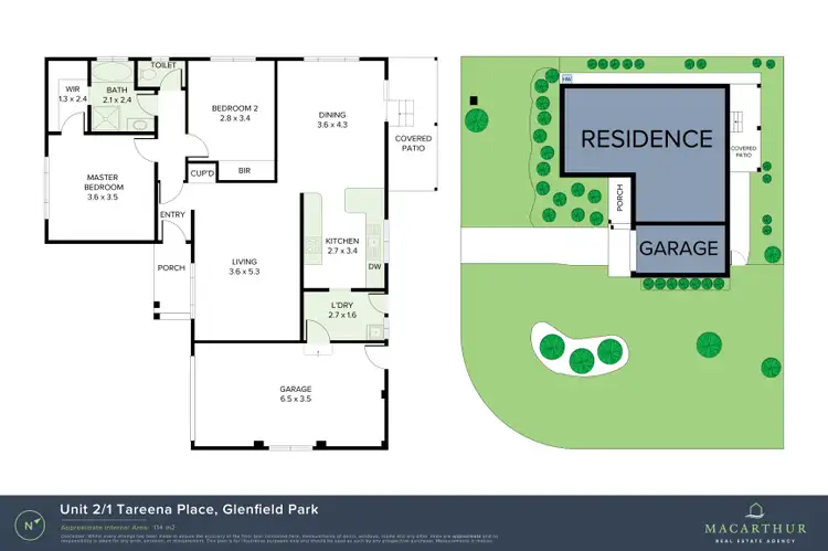 Floorplan of Homely villa listing, 2/1 Tareena Place, Glenfield Park NSW 2650