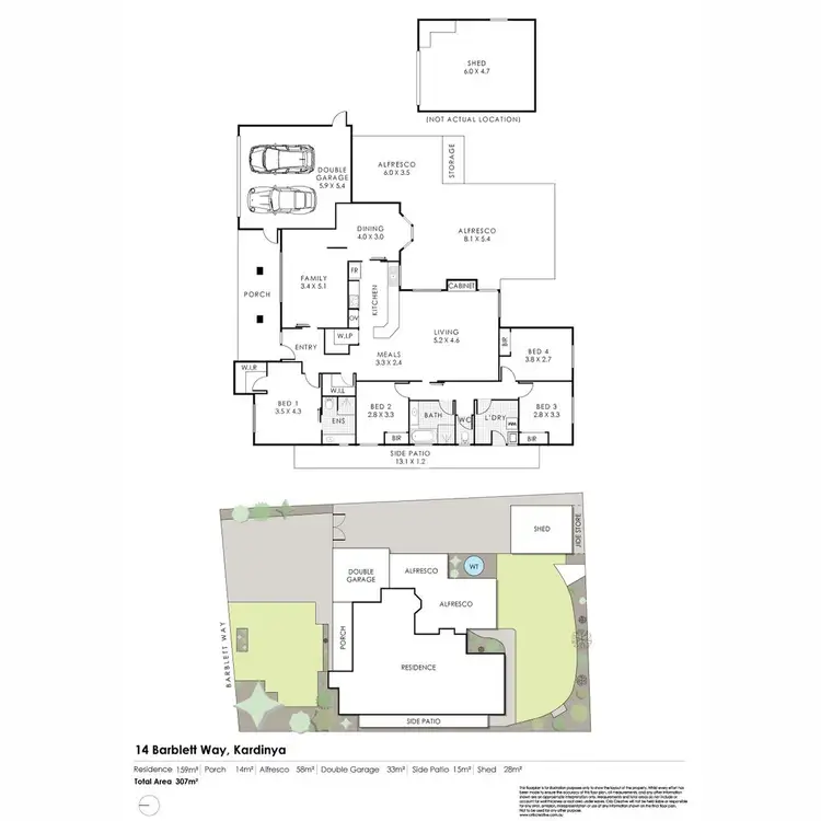 Floorplan of Homely house listing, 14 Barblett Way, Kardinya WA 6163