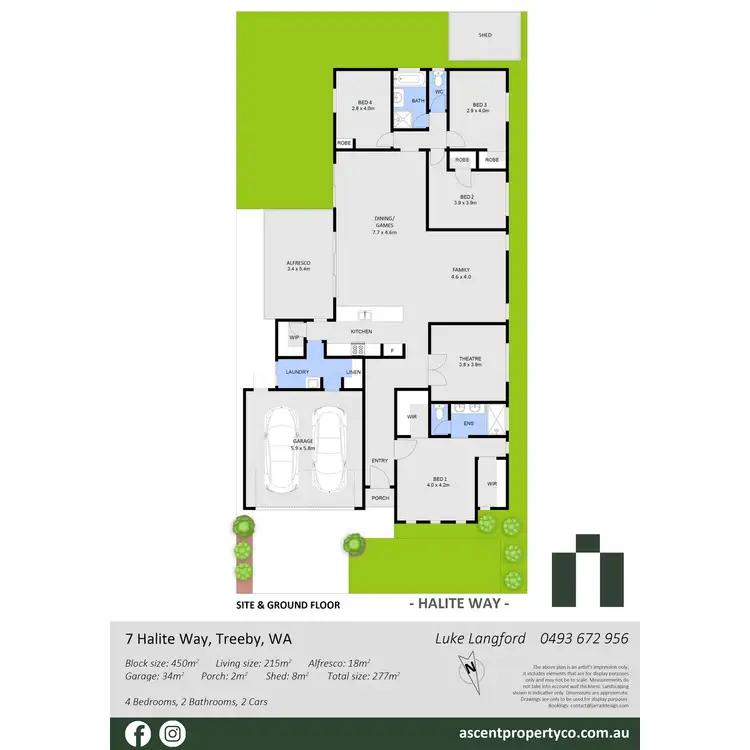 Floorplan of Homely house listing, 7 Halite Way, Treeby WA 6164