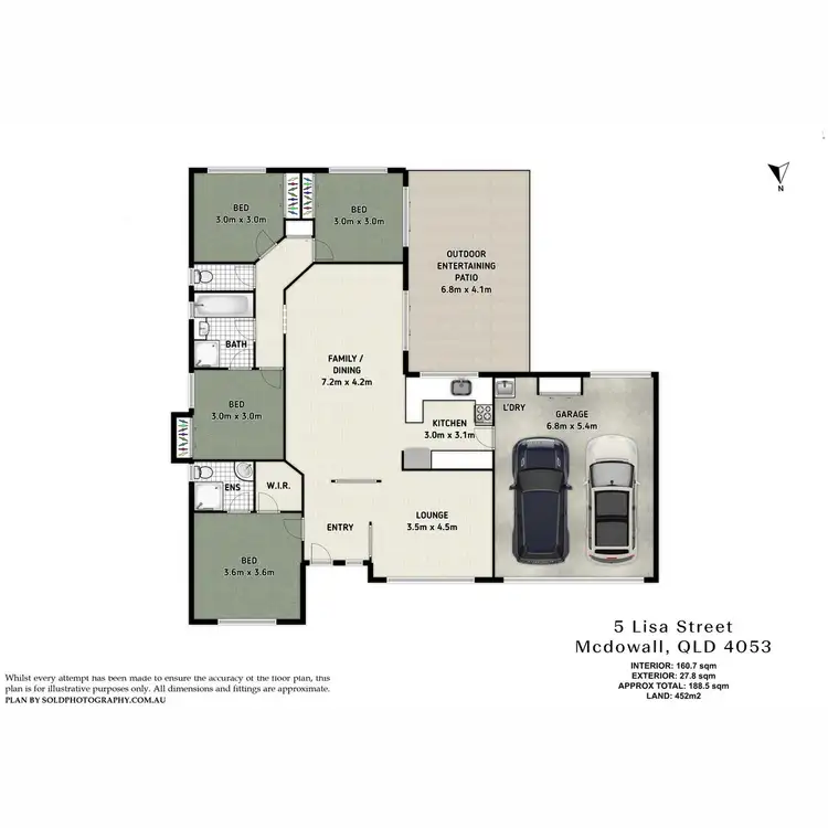 Floorplan of Homely house listing, 5 Lisa Street, Mcdowall QLD 4053