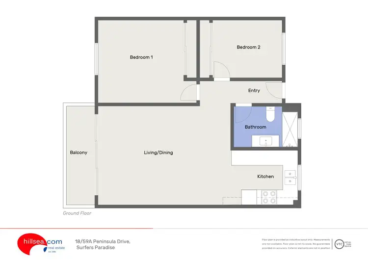 Floorplan of Homely unit listing, 18/59A Peninsular Drive, Surfers Paradise QLD 4217