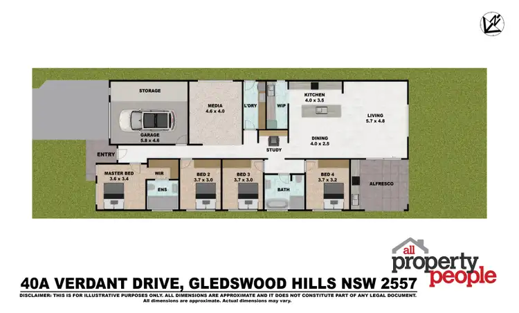 Floorplan of Homely house listing, 40A Verdant Drive, Gledswood Hills NSW 2557