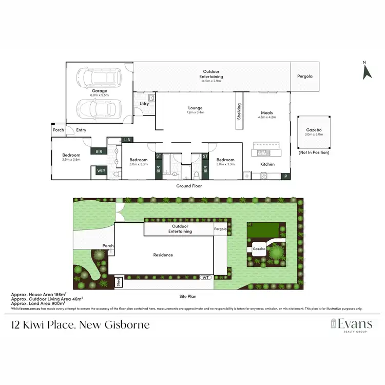 Floorplan of Homely house listing, 12 Kiwi Court, New Gisborne VIC 3438