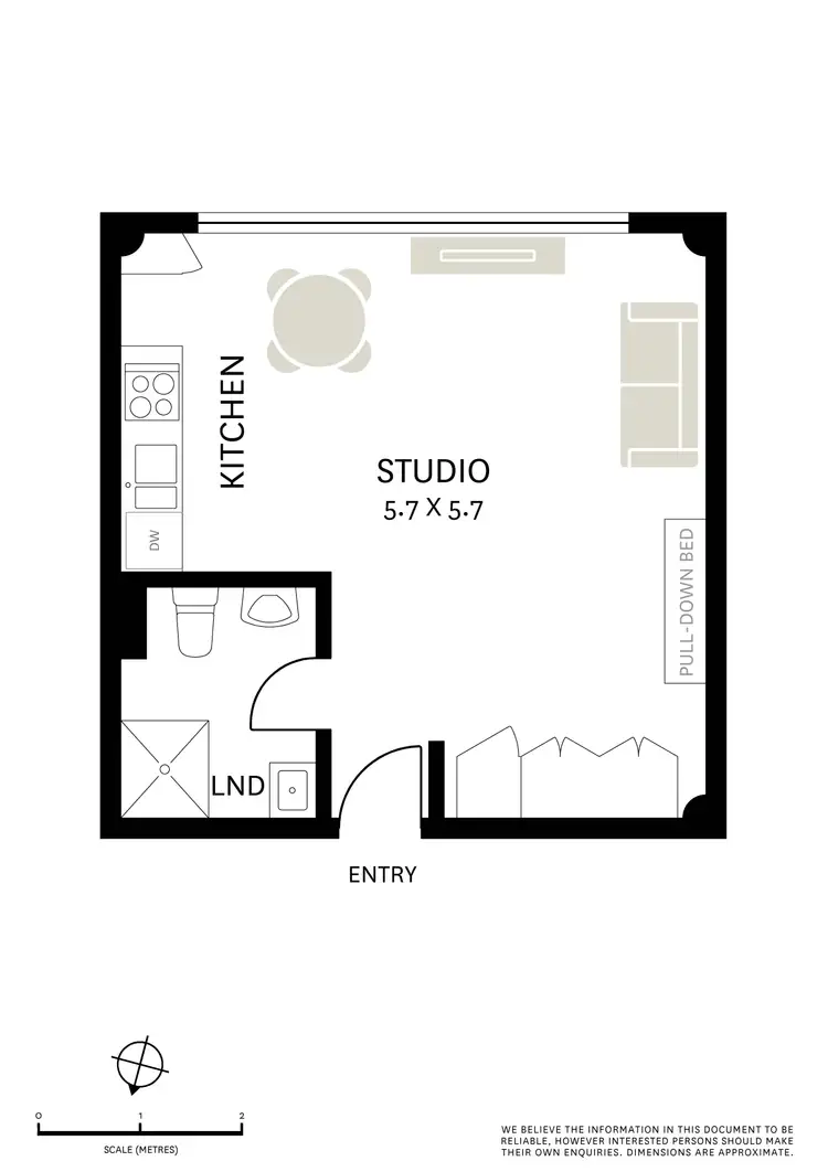 Floorplan of Homely studio listing, 39/15-19 Boundary Street, Darlinghurst NSW 2010