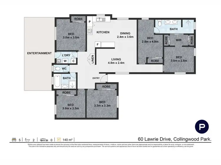 Floorplan of Homely house listing, 60 Lawrie Drive, Collingwood Park QLD 4301
